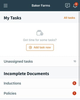 App home screen inc Incomplete Docs July 2024