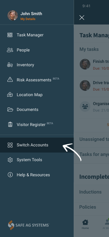 Changing your Login (App)