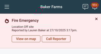 Emergency Alert Banner - App