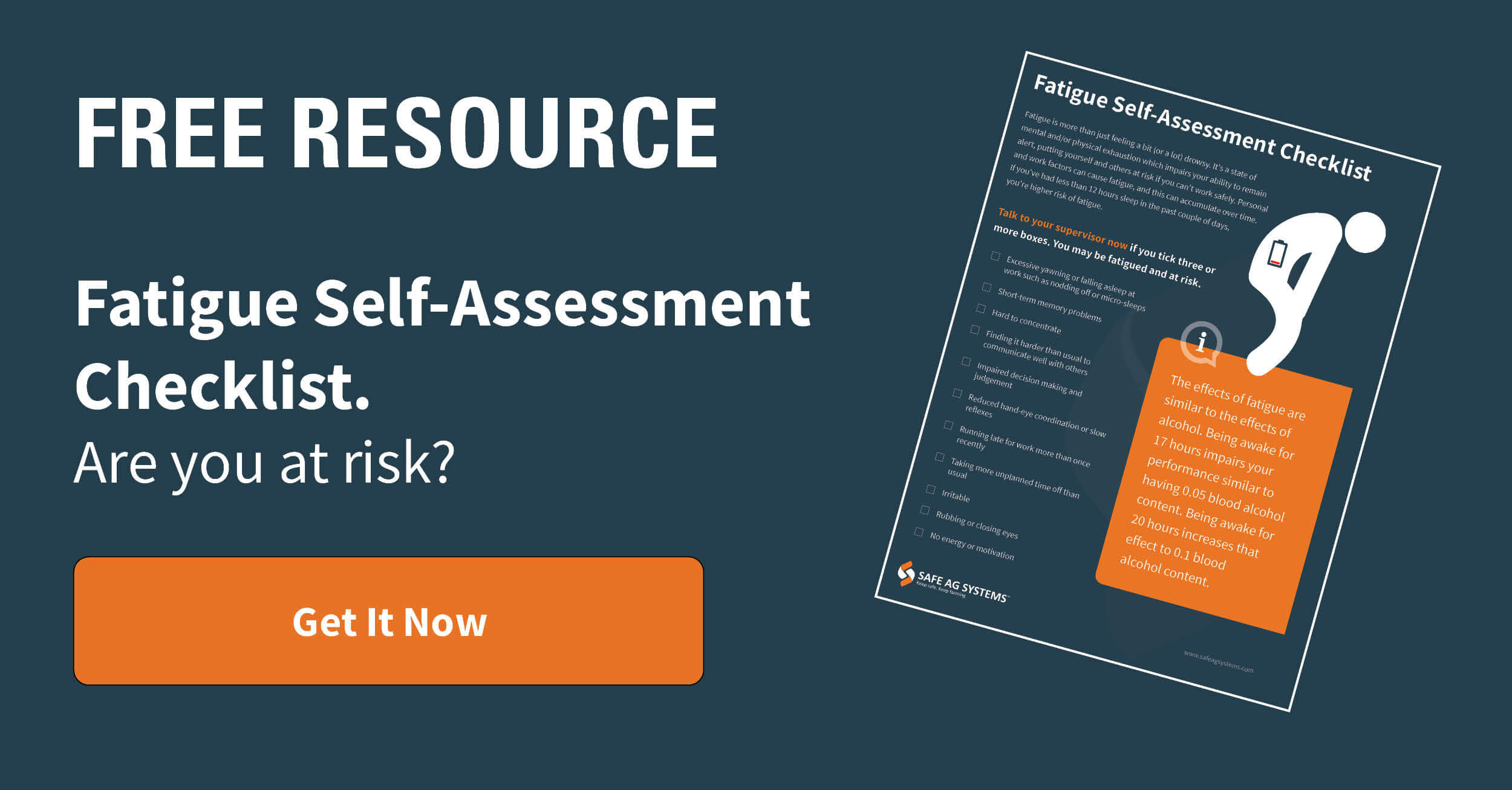 Fatigue self-assessment Checklist  - CTA ad size FB