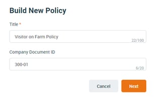 build new policy