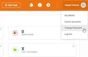change password - help desk