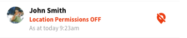 Location permission off