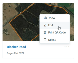 Location edit option
