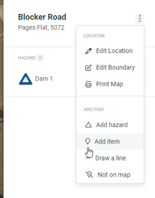 three-dot menu next to the location name and select Add item