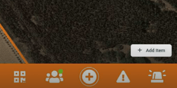 Add Item located in the bottom right hand corner of the map and then select Hazard
