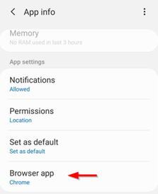 default web browser on your device