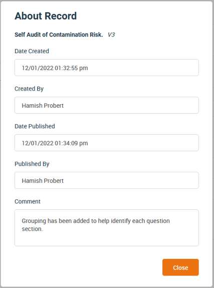 Self Audit of Contamination Risk