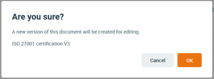 creating a new version of an audit