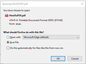 generate a PDF