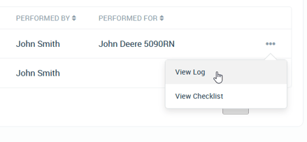 Checklist View Log
