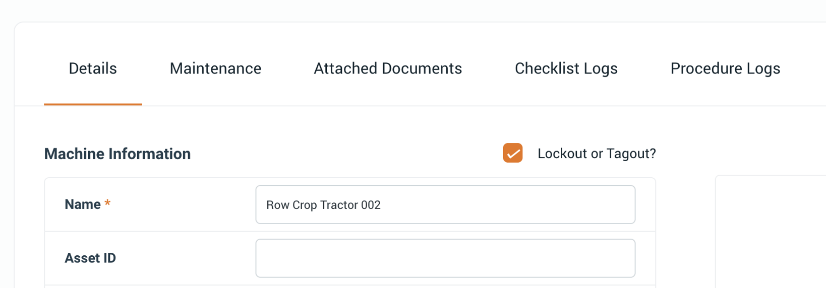 Lockout/Tagout Inventory