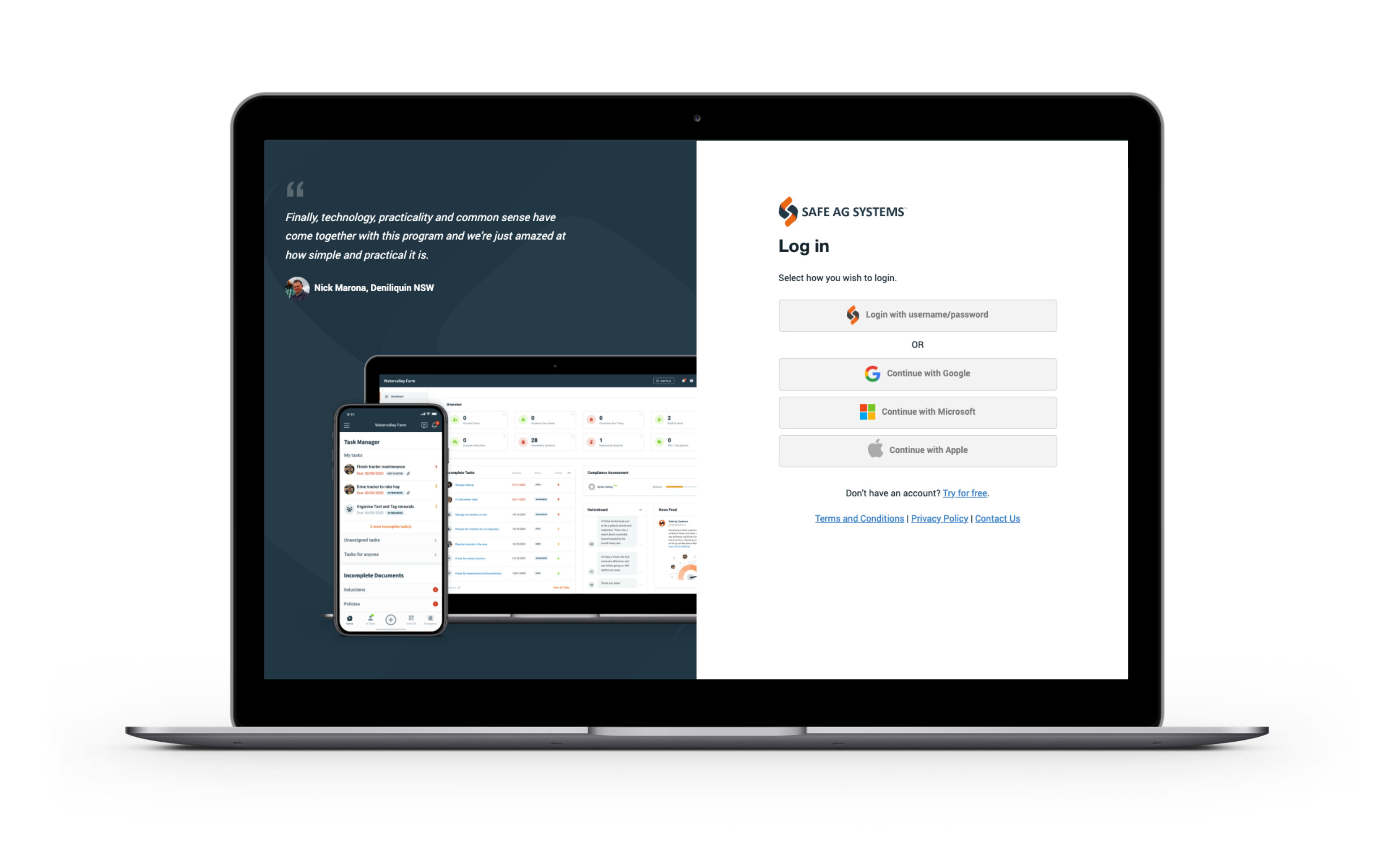 Login Help | Safe Ag Systems