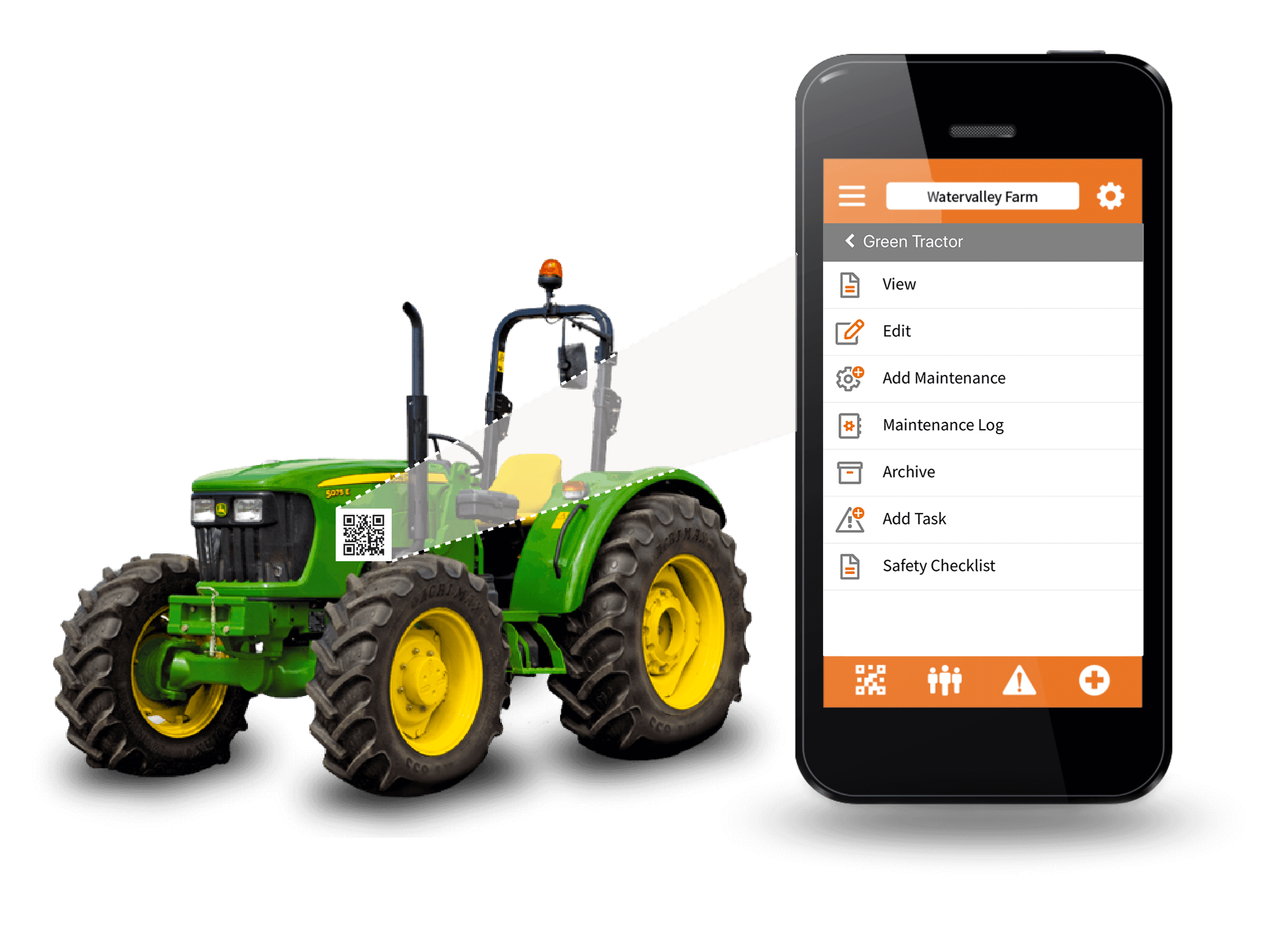 Tractor scan mockup Maintenance