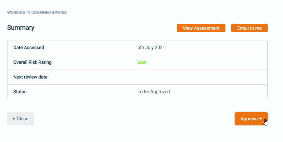 risk assessment summary