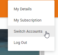 Switch account menu