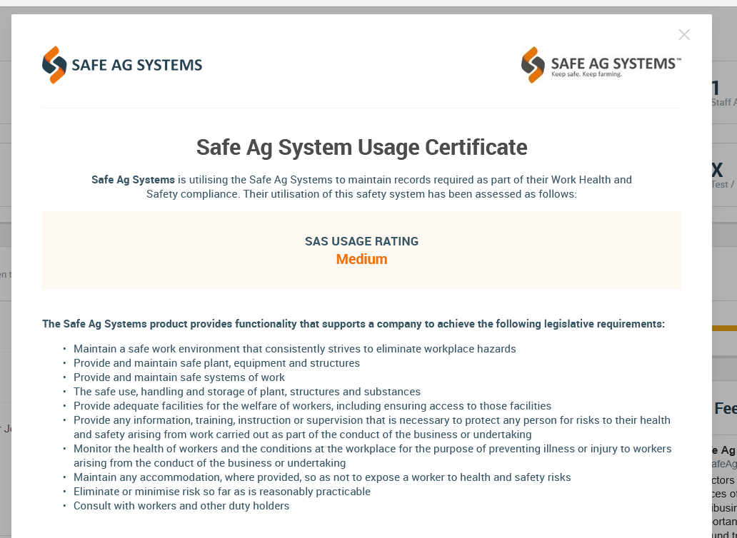 How to print your Safety Rating Certificate